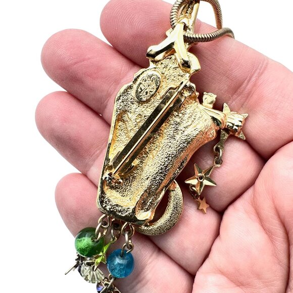 Kirks Folly Womens Necklace Gold Tone Crystal Merlin The Wizard - Picture 3 of 3